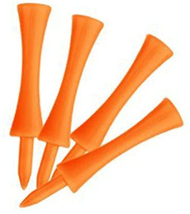 INOOMP Golf Tees 70mm Aus Abs Kunststoff 100 Stück Orange Mit Stufe Für Konstante Abschlaghöhe Und Leichte Sichtbarkeit Für Golfer