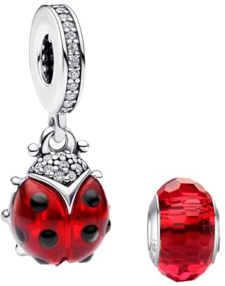LNQOBU Dije en plata de ley 925 Compatible con Pulseras y Collares Europeos Pandora （Con cuentas separadoras）