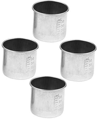MAGICLULU 4pezzi Bicchieri Graduati Per Medicinali Bicchieri Per Pillole Portatili Misurini Per Uso Domestico Accessori in Acciaio Inossidabile Per Misurazioni