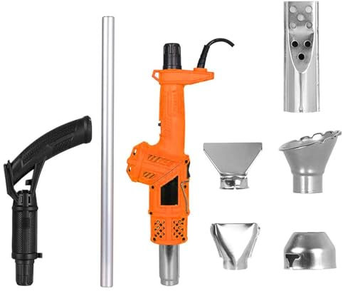 Fiauli Tragbarer elektrischer Unkrautbrenner Safer Elektrik Unkrautbrenner Elektrischer Unkrautbrenner Zauberstab mit temperaturverstellbaren Garten Elektrisch Unkraut Brenner Düsen Kit Kit Orange EU