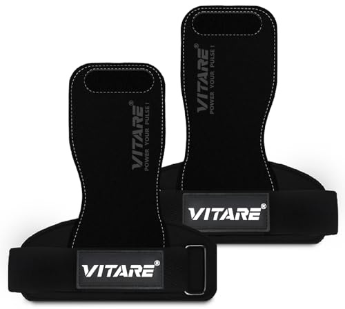 Zughilfen für Krafttraining, Lifting Straps für Bodybuilding, Powerlifting, Gewichtheben, Fitness Kreuzheben Gurte aus Leder mit 8 mm Neoprenpolsterung, Fitnessgeschenke für Männer & Frauen - Paar
