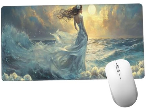 Azul Alfombrilla Ratón 700x400x3mm Alfombrilla Raton XXL con Base de Goma Antideslizante, Accesorios Gaming Princesa, Ordenador Gamer Regalos, Mouse Pad Gaming Mejora La Precisión Y La Velocida Y1400