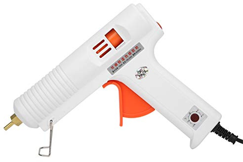 Eujgoov Pistola per Colla un Caldo Regolabile, Pistola per Colla una Temperatura Caldo Costante Termicistare Ptc Componente di Riscaldamento Artigianato Fai Te 150 w Ac100 a 240 V (Spina europea)