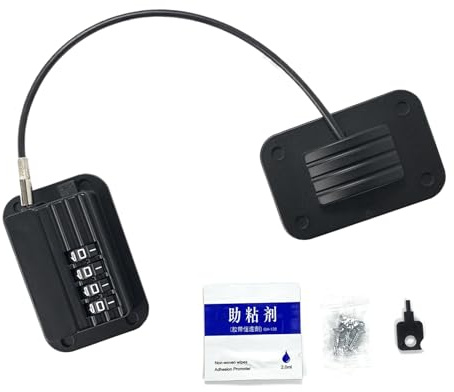 Cerradura de combinación adhesiva de 15 cm, cerradura de refrigerador a prueba de niños, dispositivo de bloqueo de seguridad, portátil, ligero, para gabinete, horno, escritorio, ventana, muebles de