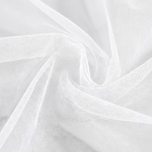 1.6 x 3 Metre White Tulle Fabric, White Mesh Fabric for Wedding Decor