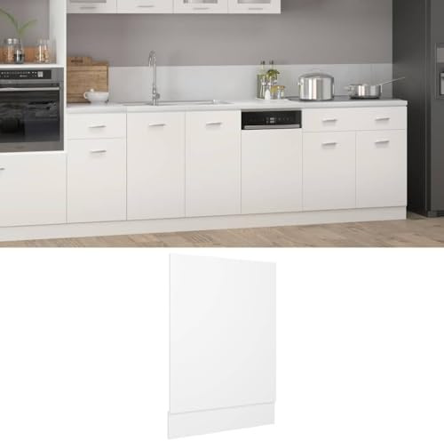 Mascherina per lavastoviglie Lyon, colore bianco, 45 x 3 x 67 cm, in legno per mascherina lavabile in lavastoviglie, integrazione
