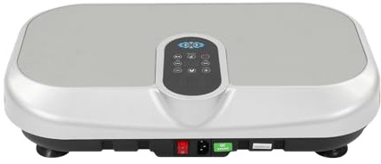 Planche vibrante fitness avec fonction chauffante, plaque vibrante 4D Fitness 120 niveaux, haut-parleur Bluetooth, télécommande, 2 cordes de traction, écran LED, planche vibrante jusqu'à 150 kg pour