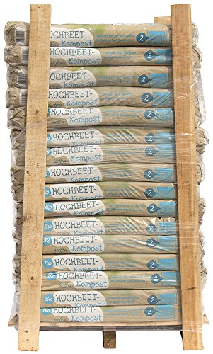 Floragard Universal Bio-Hochbeet Kompost 25x40l auf Palette, Bio-Kompost für die mittlere Schicht im Hochbeet