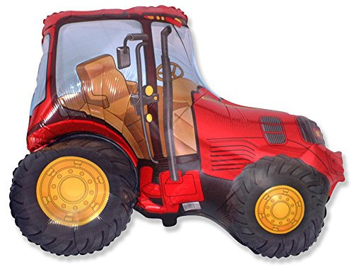 Flexmetal Prezer Traktor rot Folienballon Super Shape 60cm