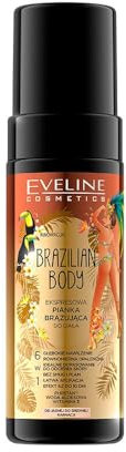 Eveline Cosmetics Schiuma Autoabbronzante Express per il Corpo - Splendida Abbronzatura Naturale tutto l'Anno con Aloe Vera e Vitamina E, 150ml