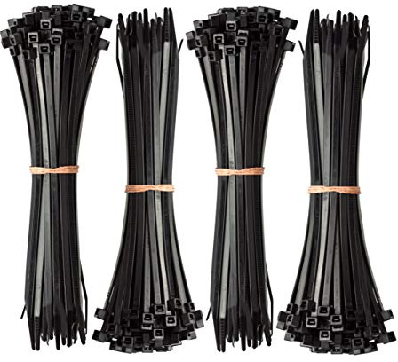 O&W Security Kabelbinder 360 x 4,8 mm schwarz – 110 Stück, UV-beständig Nylon PA6.6, extra stark, für Kabel, Garten, Werkstatt, Industrie, Innen & Außen