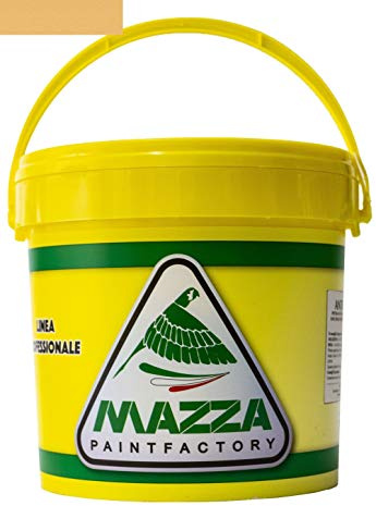 MAZZA Pittura Al Quarzo Per Muri Interni Ed Esterni Lt 5 Ad Alto Potere Coprente Colorificio (Albicocca Mz1014)