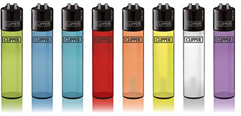 sunmondo Clipper® Feuerzeuge 8er Set (Translucent Assorted)