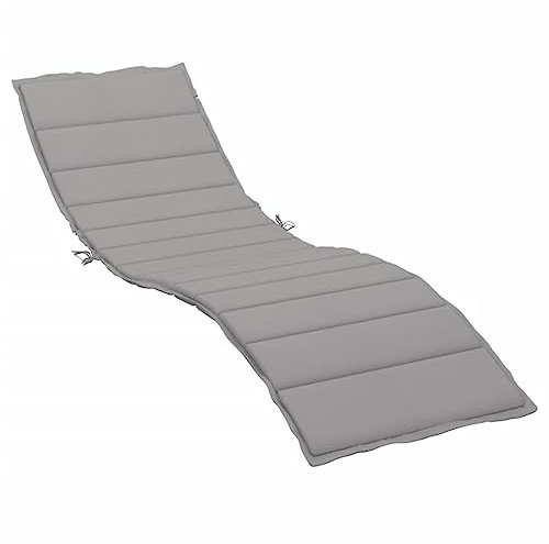 vidaXL Sonnenliege Auflage, Liegenauflage Outdoor, Polster Auflage für Gartenliege Liegestuhl, Polsterauflage, Grau 200x50x3cm Oxford-Gewebe