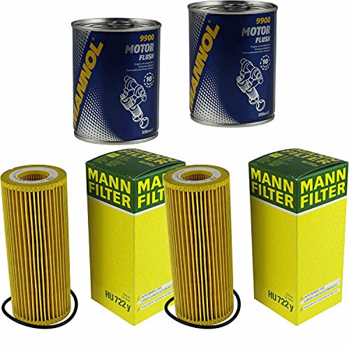 QR-Parts Set 85707221 9900 HU 722 y 2x Original MANN Ölfilter + SCT Motor Flush Motorspülung