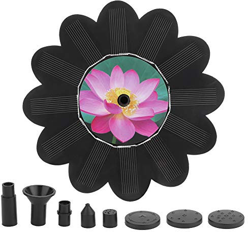 Yuecoom Solarbrunnen, 6V 1,4W Brushless Motor ABS Solarbrunnen Solarbrunnenpumpe für Garten Landschaft Dekoration Vogelbad
