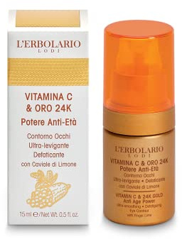 L'Erbolario Vitamin C & 24K Gold Anti-Aging Augenkonturen Creme