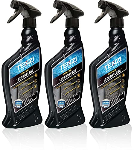 TENZI 3X Premium Lederpflege (600ml) Auto & Motorrad - antistatisch Effekt & für stark verschmutzte Oberflächen, Lederpflege, Autopflege Innenraum, Kunstleder, Echtleder, Naturleder Interior Pflege