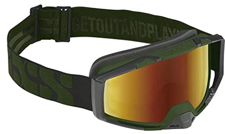 IXS Motocross Brille Trigger Goggle Mirror Low Profile, Olive, 469-510-9020