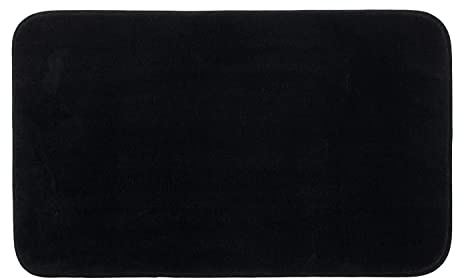 Gözze - Premium Rutschfester Badteppich, RIO, 100% Microfaser, 70 x 120 cm - Schwarz