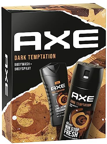 Axe Geschenkset Dark Temptation Pflegeset mit Bodyspray und Duschgel (150 ml + 250 ml)