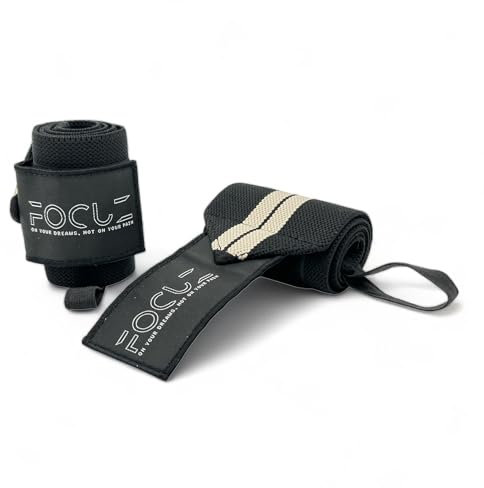 FOCUZ® Handgelenk Bandagen 57cm|22inch [Wrist Wraps] (Premium-Geflecht) mit Daumenschlaufe