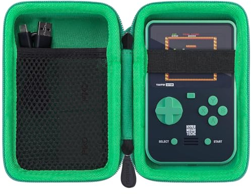 Aenllosi Hård väska kompatibel med Blaze Taito Super Pocket Gaming handhållen konsol, nätficka för USB-kabel & Evercade Cartridges (endast väska) (för Taito)
