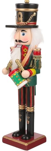 Ciieeo Calendrier Casse-Noisette Calendrier De Lavent Chiffres De Casse-Noisette De Noël Casse-Noisette Soldat De Noël De Grand Plateau Casse- Artisanat Bois 38c Miniature