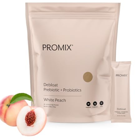 ProMix Nutrition Debloat Prebiotics and Probiotics, Bloating Relief for Women, Gut Cleanse Detox for Men and Immune Support - White Peach - 30 Servings (Pack of 30)