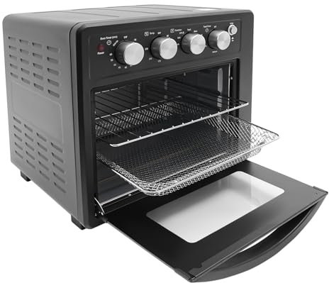 Minibackofen 25L, 10-60min Timer, Mini Backofen Pizzaofen, Pizza-Ofen, Elektrobackofen, Multifunktionsbackofen