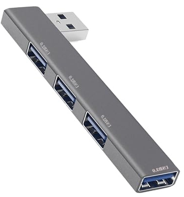 Hub USB - Extensión USB de 4 Puertos, Divisor USB, extensión USB | Hub de 4 Puertos de aleación de Aluminio 3.0 Ordenador portátil, Interfaz USB Multii, Divisor de hub inalámbrico, estación de