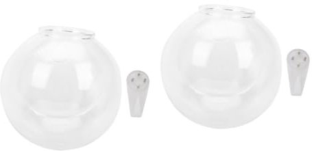 Yardwe 2 Stück Hängende Glasvasen Terrarienbehälter Heimdekoration Orchideentöpfe Wandpflanzgefäß Dekorverzierungen Wandmontage Transparenter Blumentopf Hängevase