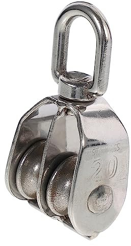 OKUMEYR Doppelter Edelstahl-pulleyblock Für Drahtseil Lifting Roller Für Sichere Seilführung Für Fitnessgeräte Und -anwendungen Hohe Tragfähigkeit Drehbar