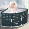 Kiskick Cylinder Foldable Bathtub, Green, PVC, Bathtub, Freestanding, Fan-shaped, Corner, Matte