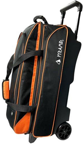 Pyramid Prime Triple Roller Bowlingtasche (Schwarz/Orange)
