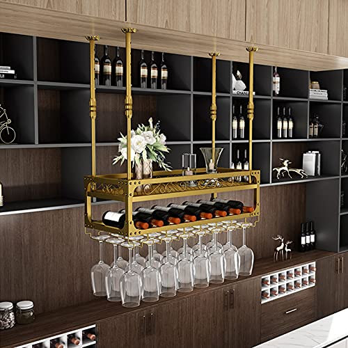Lussuoso scaffale da soffitto porta bicchiere di vino sottosopra Bar Hanger creativo Home Decor Cabinet