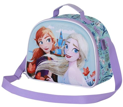 Disney Frozen 2 Spring-Bolsa Portamerienda 3D, Azul, 26 x 20 cm