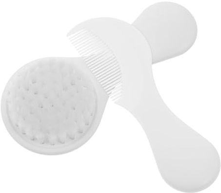 CIMAXIC 2pcs Hair Brush Comb Set Soft Bristles Newborn Scalp Massage Brush for Cradle Cap Treatment Gentle Set