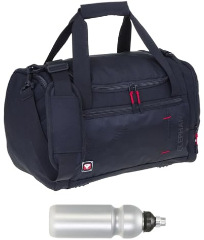 Elephant Sporttasche Freizeittasche Gymbag 42 cm S 3619 Schwarz Rot +f | Damen Herren Kinder Sport Fitness Gymbag Schwimmtasche Tasche Sports Bag klein