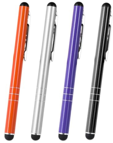 WeddHuis Stylets Universels Capacitifs, Pack de 4 Pièces, Écran Tactile, Stylo, Compatibles avec Tablettes et Smartphones