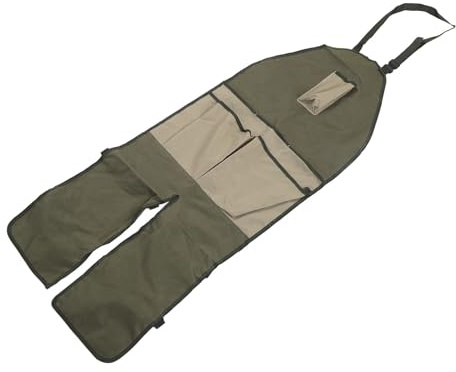 HPZIHUIT Tablier de jardinage, leggings, tissu Oxford, protection des jambes, multi-poches, boucle réglable, tablier de jardin, atelier, garage, verger