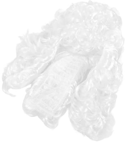 POPETPOP Weiße Lockige Cosplay Richter Perücke Langlebige Komfortable Anwaltsperücke für Kostümparty Halloween und Karneval Synthetisches Material Natürlicher Look Sichere Fixierung