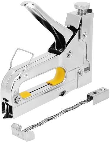 Oumefar Grapadora de Marcos, Clavadora Manual Duradera y Resistente para Decoración de Muebles, Carpintería, Herramienta de Clavado Manual de 3 Usos para Embalaje de Cartón (acero de Aleación Negro