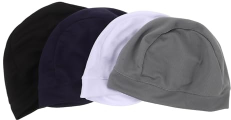 LIGIGWASH Casquette Pack de 4 Pièces Design sans Visière Bonnet Léger et Respirant Doublure Anti-Transpiration en Polyester pour Cyclisme et Course pour Homme et Femme