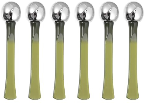 ORFOFE 6 Stück Augenmassagestäbchen aus Metall zur Augencreme Anwendung Portable und Kompakte Größe Entlastet Augenmüdigkeit für Make Up und Unterwegs