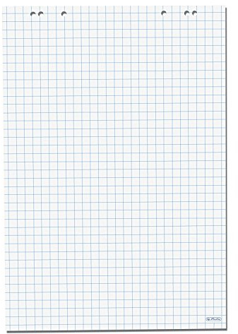 Herlitz 10834141 Flipchartblock, 68x99cm (kariert/gelocht), 20 Blöcke (20 Blatt je Block)