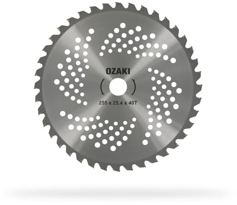 GREENSTAR - Lame 40 Dents Pour Débrousailleuse - Dents à Pointe Carbure - Largeur de Coupe : 255 mm - Epaisseur 1,3 mm - Alésage 25,4 mm