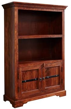 MASSIVMOEBEL24.DE | Oxford Regal Akazie 98x40x148, Farbe:Dunkelbraun lackiert, Größe:98x40x148 cm (BxTxH)