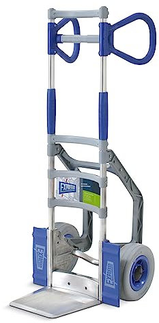 Vollmontierte EXPRESSO Alu Profi- Sackkarre klappbar AE27185145 / 120kg / pannensichere breite Räder/Schaufel L 24,5 x B 22 cm