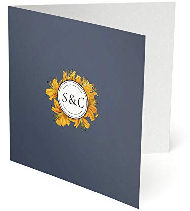 (60 x) Einladungen zur Hochzeit Hochzeitskarten Einladungskarten Karten Blumen Orange